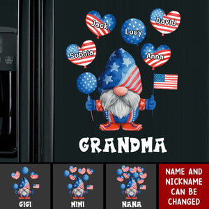 4th of July Independence Day With Balloon Grandkids Pattern Personalized Sticker Decal