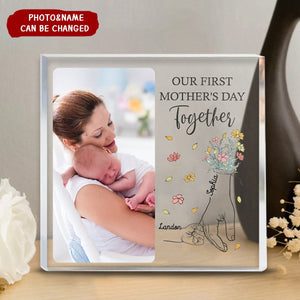 Our First Mother's Day Together Hand Holding - Personalized Acrylic Photo Plaque