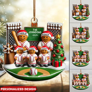 Baseball Home-Personalized 3D Effect Cute Gingerbread Ornament Gift For Family Member