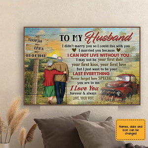 To My Husband Country Road Poster