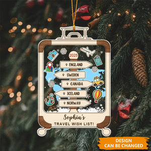 My Travel Adventure Souvenir-Personalized Acrylic Ornament