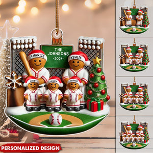 Baseball Home-Personalized 3D Effect Cute Gingerbread Ornament Gift For Family Member