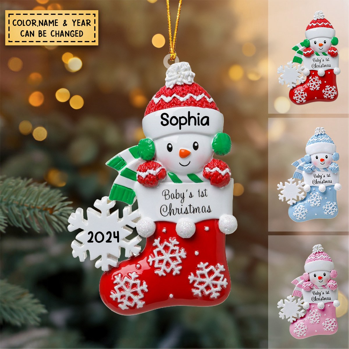 Baby's First Christmas - Personalized Christmas Ornament