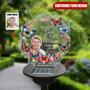 In Memory Of Personalized Garden Solar Light, Memorial Gift