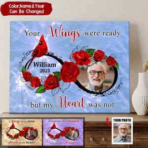 Personalized Family Loss Cardinal Rose Infinite Love Custom Name Date Memorial Poster