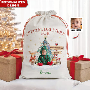 Personalized Custom Christmas Favor Bag-Gift For Kids-Upload Photo