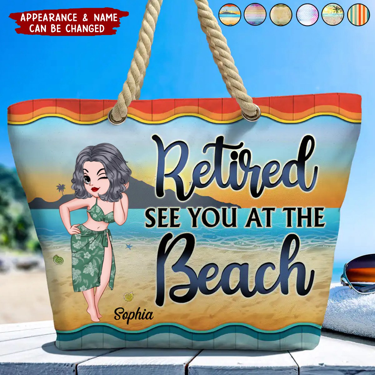 The Legend Has Retired Vintage - Personalized Beach Bag