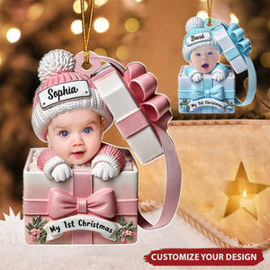 Baby Inside Gift Box - Personalized Custom Acrylic Ornament