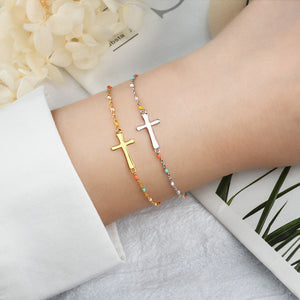 To My Sister In Christ Cross Bracelet