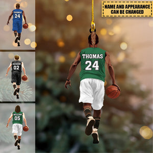 Personalized Basketball Boy Ornament - Gift For Basketball Lover