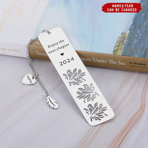 Enjoy The Next Chapter Personalized Metal Bookmark