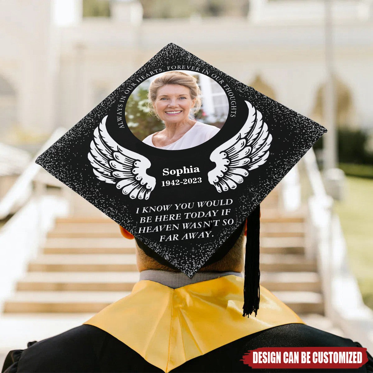 Personalized Memorial Graduation Cap Topper - I Know You Would Be Here Today