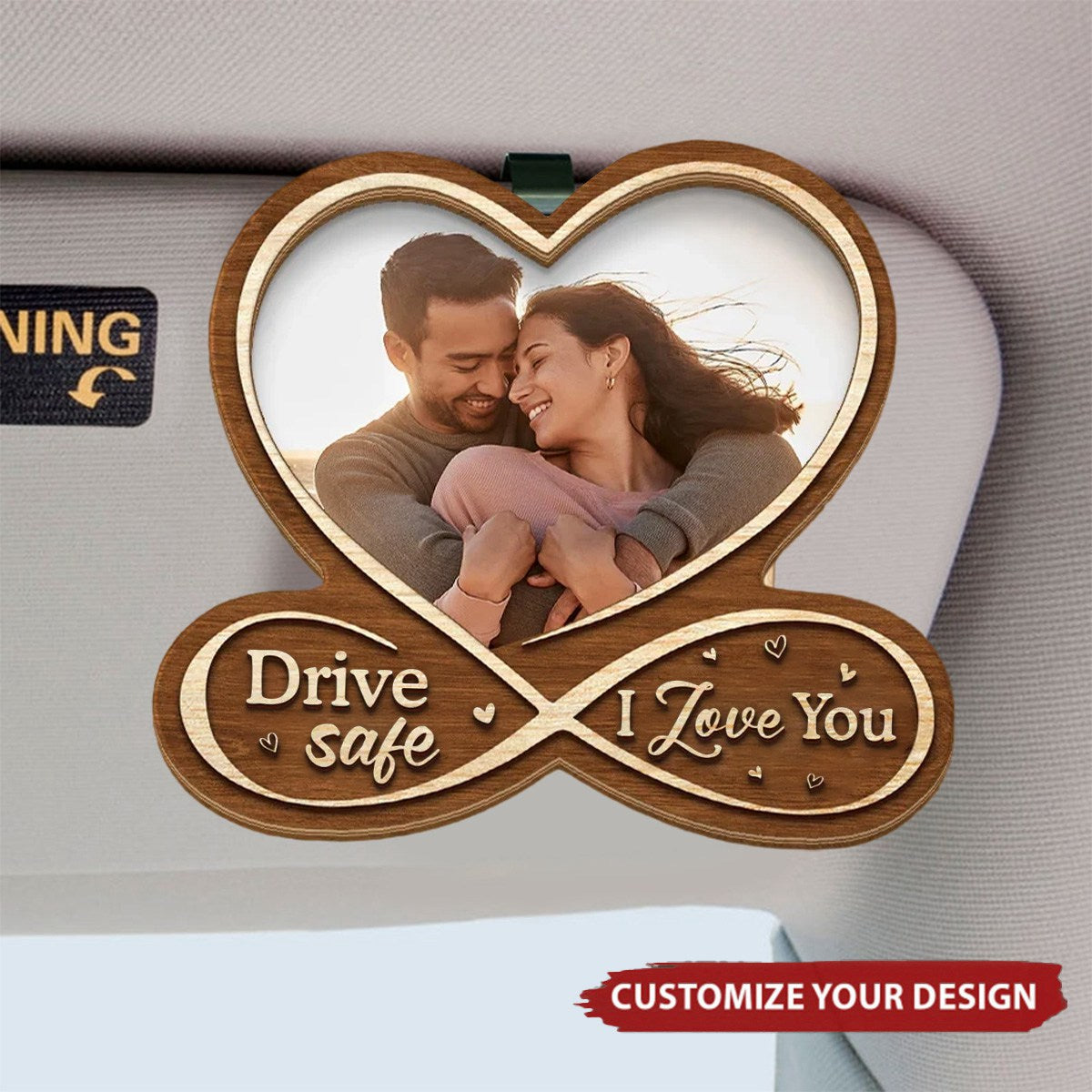 Custom Photo All Of Me Loves All Of You - Couple Personalized Custom Car Visor Clip