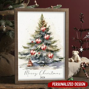 Personalized Christmas Tree Home Canvas, Christmas Decoration