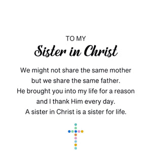 To My Sister In Christ Cross Bracelet