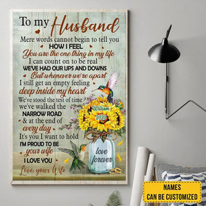 Gift For Husband, Husband And Wife, Mere Words Cannot Begin To Tell You, How I Feel