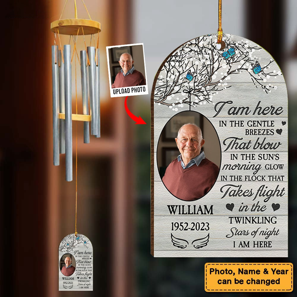 I Am Here - Personalized Photo Wind Chimes