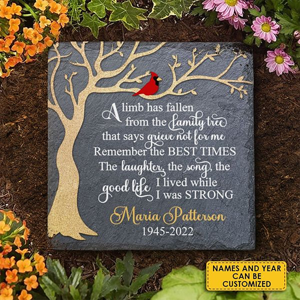 The Laughter, The Song, The Good Life I Lived While I Was Strong - Personalized Memorial Stone - Memorial Gift