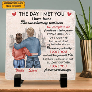 I Love You And Will Love You Until I Die - Couple Personalized Custom Square Shaped Stone With Stand