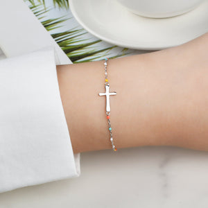 To My Sister In Christ Cross Bracelet