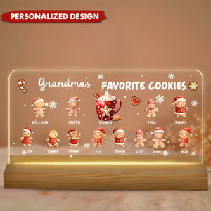 Grandma’s Favorite Cookies-Personalized Acrylic Block LED Night Light