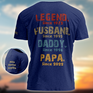 Legend Husband Daddy Papa Since Year And Kids