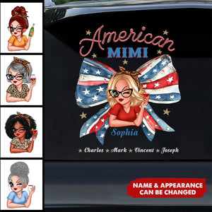 4th of July American Grandma Personalized Sticker Decal
