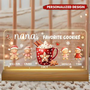 Grandma’s Favorite Cookies-Personalized Acrylic Block LED Night Light