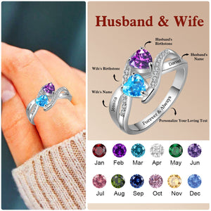 Forever & Always - Personalized Promise Birthstones Ring