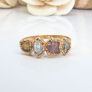 Personalized Grandma Mom Birthstone Ring