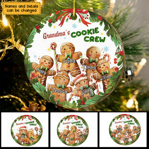 Gift Grandma's Cookies Christmas  Wooden Circle Ornament