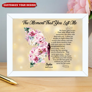 The Moment That You Left Me-Memorial Light Up Shadow Box