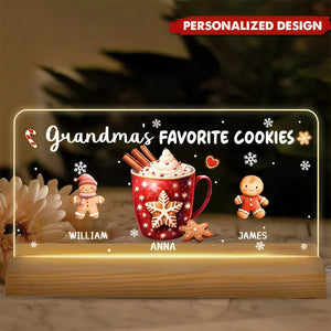 Grandma’s Favorite Cookies-Personalized Acrylic Block LED Night Light