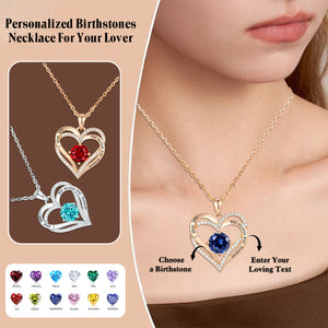 I Love You For Always And Forever - Personalized Promise Birthstones Necklace