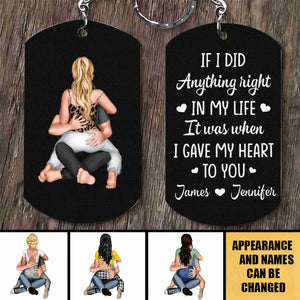 I Gave My Heart To You - Personalized Stainless Steel Keychain