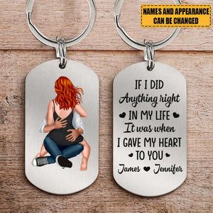 I Gave My Heart To You - Personalized Stainless Steel Keychain