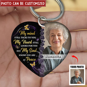 I Will Carry You With Me Until I See You Again - Personalized Acrylic Photo Keychain
