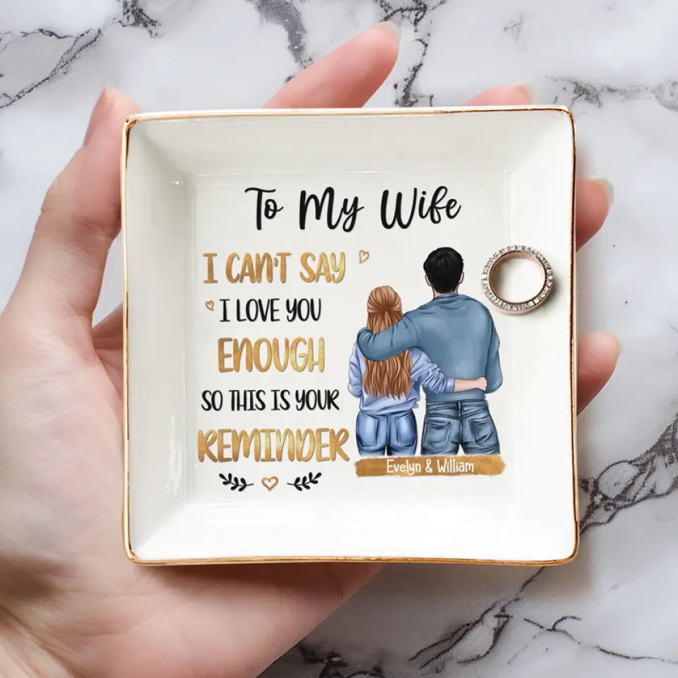 Exploring The Places I Love With My Love - Couple Personalized Custom Jewelry Dish