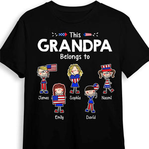 Gift For Grandpa With Kids This Grandpa Belongs To Shirt