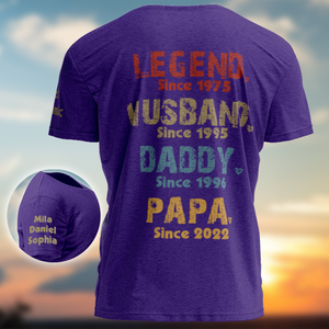 Legend Husband Daddy Papa Since Year And Kids