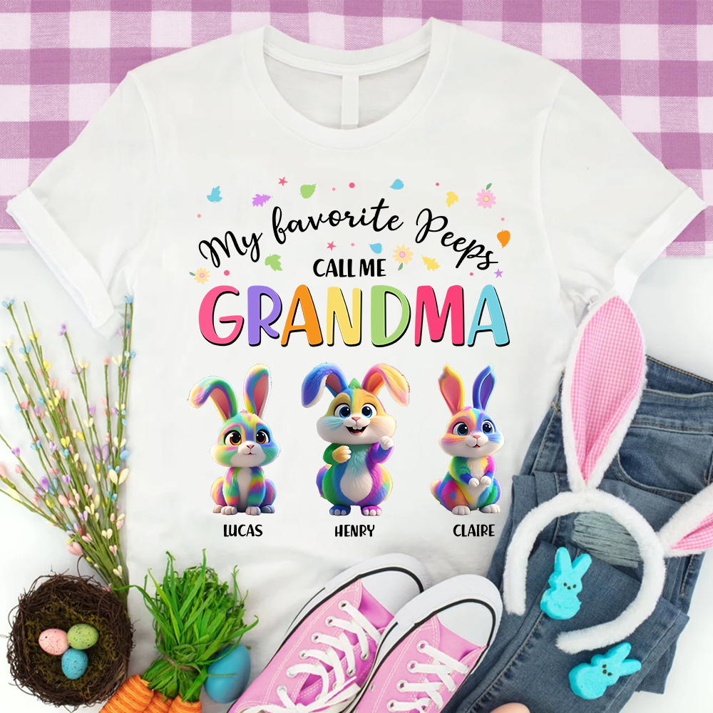 My Favorite Kids Call Me Grandma - Personalized Grandma's Easter Day Shirt