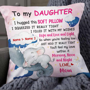 Elephant Grandma To Grandson Hug This Pillowcase