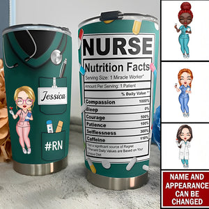 Nurse Nutrition Facts New Version - Personalized Tumbler Cup