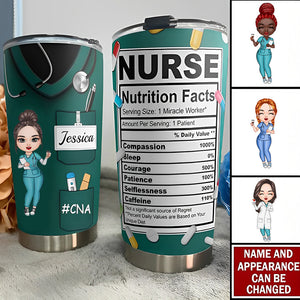 Nurse Nutrition Facts New Version - Personalized Tumbler Cup