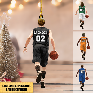 Personalized Basketball Boy Ornament - Gift For Basketball Lover