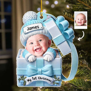 Baby Inside Gift Box - Personalized Custom Acrylic Ornament