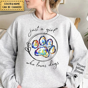 Just A Girl Who Loves Dogs - Personalized Sweatshirt