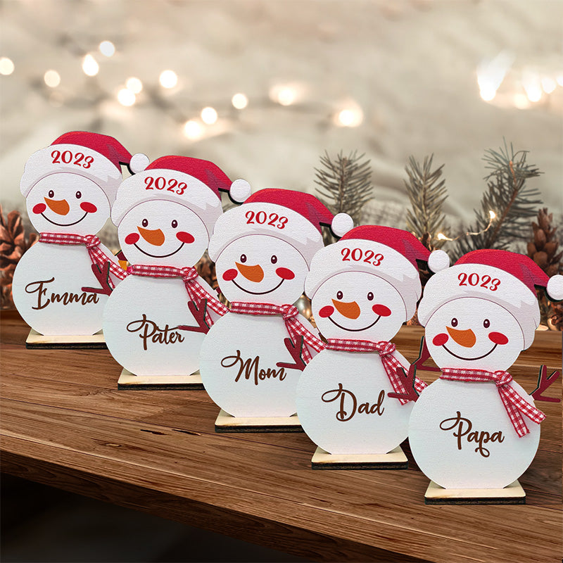 Christmas Is Where Cutest Snowman Of All - Personalized Freestanding Snowman