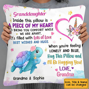 Personalized Granddaughter Daughter Sea Animals Hug This Pillow