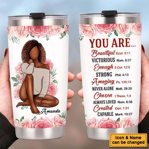 Personalized You Are Bible Verse Tumbler Cup